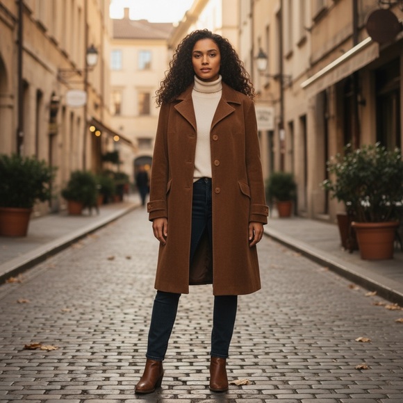 J&ANS Dolce & Gabbana Brown Coat Women’s size Medium made in Italy - Picture 3 of 17